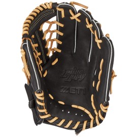 ZETT BRGB35370Z Soft Baseball Glove Fine Play All-Round Black x Pastel Brown Right Throw