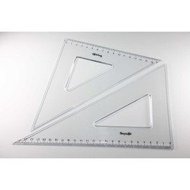 Rotling R823525 Centro Triangle Ruler, Set of 2, 9.8 inches (25 cm), Edge Included
