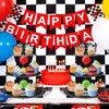 3-Tier Racing Car Theme Cardboard Cupcake Stand, Reusable Round Cupcake