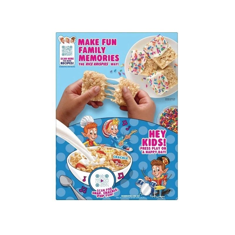 Kellogg's Rice Krispies Cold Breakfast Cereal, 8 Vitamins and Minerals,