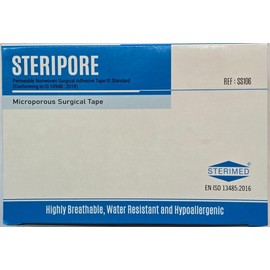 Steripro Micropore Surgical Tape nonwoven12.5 mm x 9.1 YD 24 Rolls/Carton
