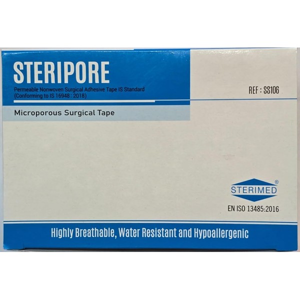 Steripro Micropore Surgical Tape nonwoven12.5 mm x 9.1 YD 24