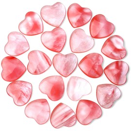 XIANNVXI 20 Pcs Cherry Quartz Crystals Heart Strawberry Quartz Cherry Quartz Stones Natural Healing Gemstones Reiki Crystals