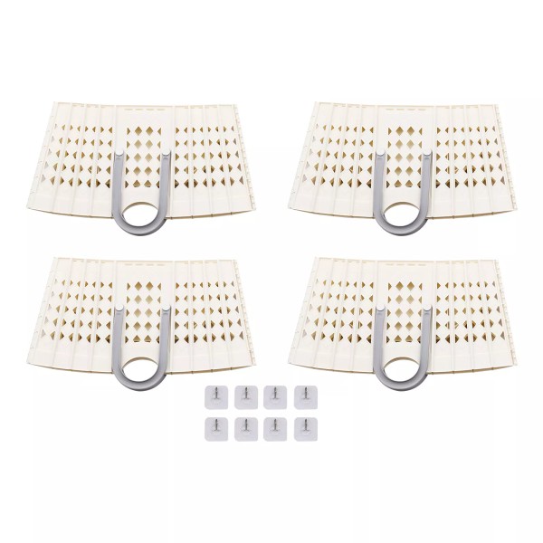 4pcs Foldable Laundry Basket Load 10kg Hollow-out Design Laundry Basket
