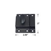 QCAA Traditional Large Oval Turn Cabinet Latch, Solid Brass, 2",