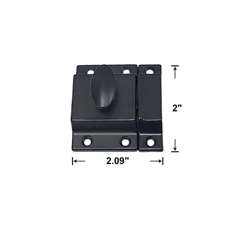 QCAA Traditional Large Oval Turn Cabinet Latch, Solid Brass, 2",