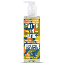 Faith In Nature Natural Grapefruit Orange Hand Wash Lotion, Invigorating, Vegan and Cruelty Free, No SLS or Parabens, 400 ml