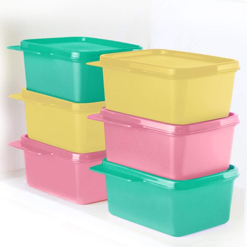 Tupperware Square Refrigerator Container Keep Tab 500ml 6pc