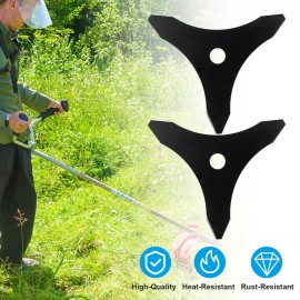 Dewalt Brush Trimmers, for Coocher Brush Trimmers 2Pcs 10" 3 Teeth Replace Blades Head Steel Brush Cutter Trimmer Weed Eater Blade