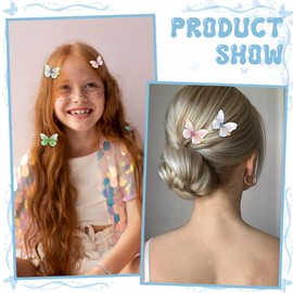 20Pcs Butterfly Hair Clips, Hair Accessories for Girls, Butterfly Hairs Clip for Women Girls, Colorful Butterflys Hairs Clip