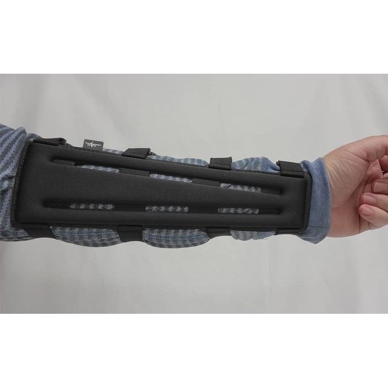 SAS 11.5" Black Extra Long Archery Armguard with 4-Strap Buckles