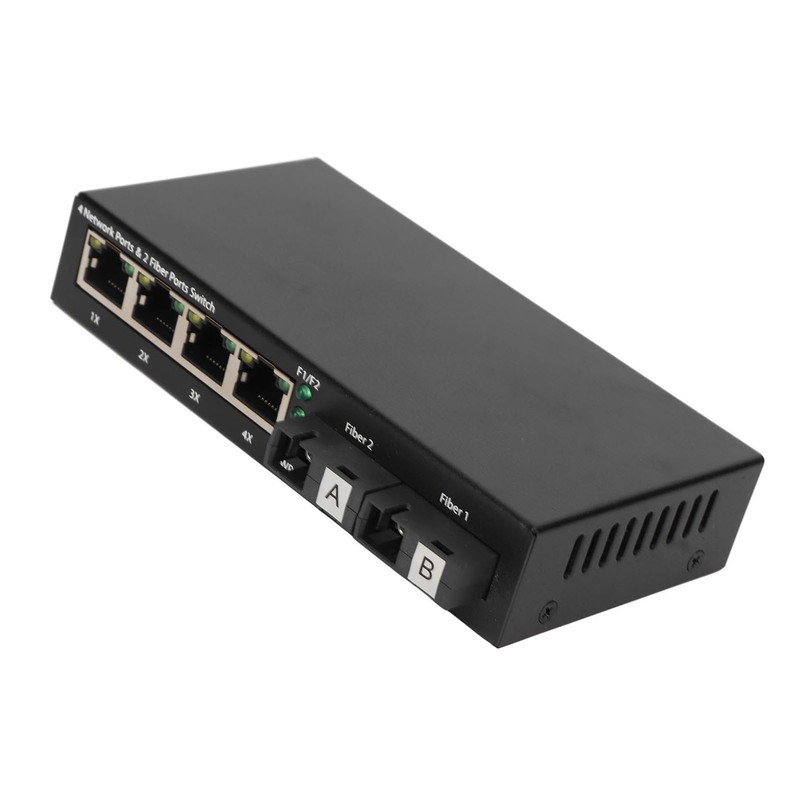 Fiber Media Converter 6 Ports 10 100 1000Mbps RX1550nm 20km