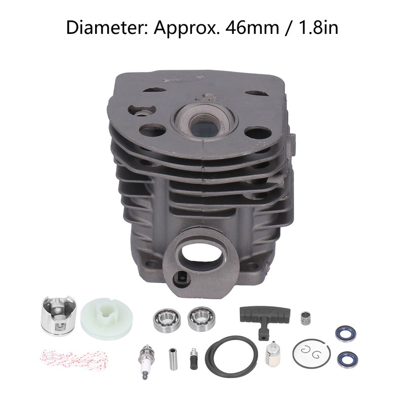 46mm Aluminum Cylinder Piston Spark Plug Bearing Gasket Set Fit