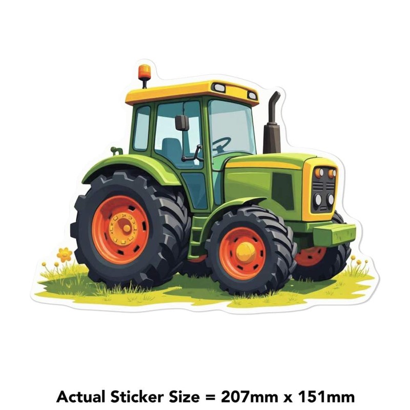 Azeeda Große 210mm 'Grüner Traktor' Permanente Aufkleber (DW00129306)