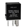 Relay 90987-02012 156700-0870 (Pack of 2), 12VDC 4-Pin Plug-in Automotive