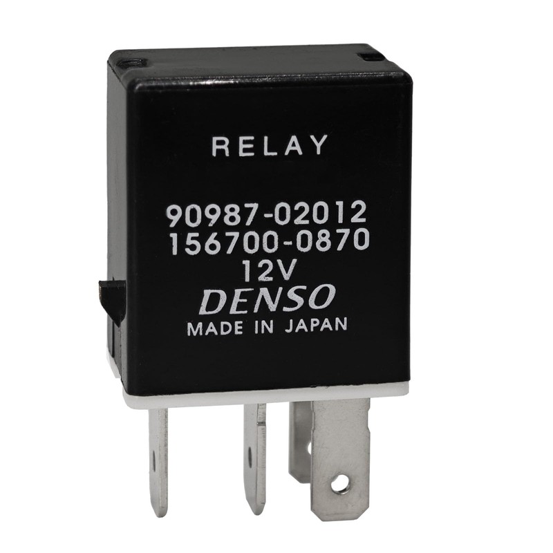Relay 90987-02012 156700-0870 (Pack of 2), 12VDC 4-Pin Plug-in Automotive