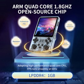 Powkiddy Handheld Game 4.0-inch IPS High-clear Screen, Open Source Game Console, WiFi 2.4G Model BT Function 64bits 3D Simulators, Rechargeable Long Battery Life, Massive games Dual Card Design, Portable Gaming Player