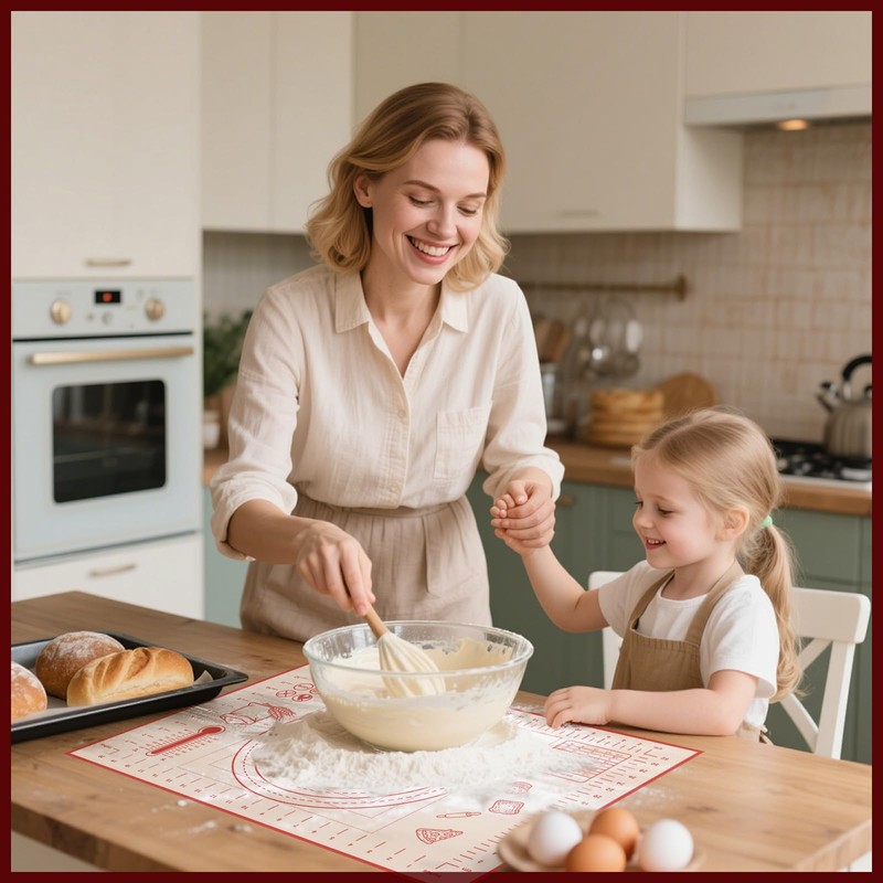 Silicone Pastry Baking Mat 16x24 Inch Large - Non-Stick Non-Slip