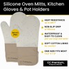 Oven Mitts Heat Resistant Silicone, Kitchen Gloves & Pot Holders,