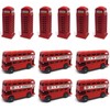 Set of 10 London 3D BUS & TELEPHONE Box Magnet