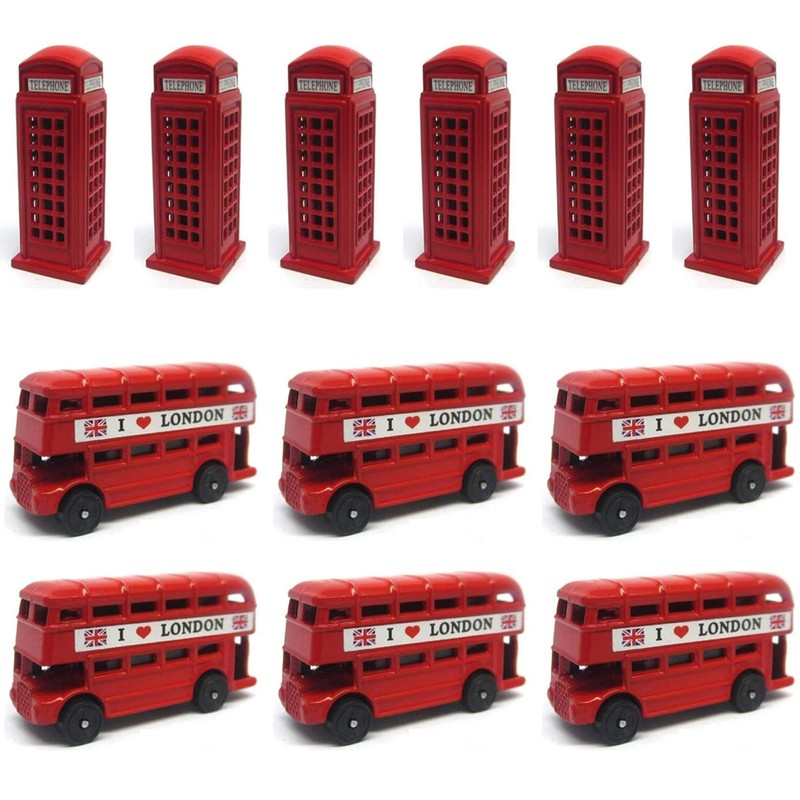 Set of 10 London 3D BUS & TELEPHONE Box Magnet