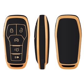 OFFCURVE Key Cover Car Key Case Key Cover Key Case Key Protective Cover Fits Ford Mustang Explorer Mondeo Edge Fusion Ecosport Focus F-150 Mk5 Lincoln MKC MKX MKZ