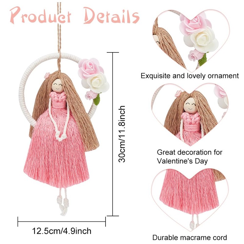 FREEBLOSS 2 Set Macrame Angel Kit Macrame Cord Kit Fairy