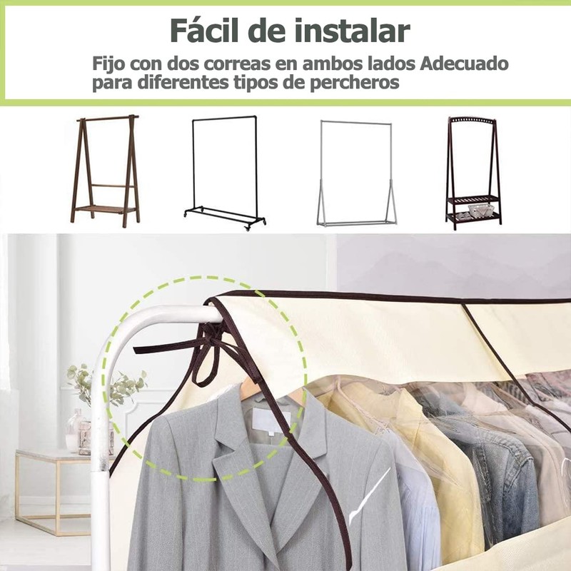 Protector de Ropa Colgante,Funda protectora para ropa, ideal para vestidos,