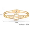 RAIDIN Stainless Steel 18k Gold Silver Plated Bangle Bracelet with