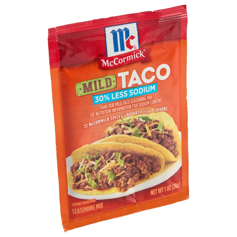 McCormick 30% Less Sodium Mild Taco Seasoning Mix, 1 oz
