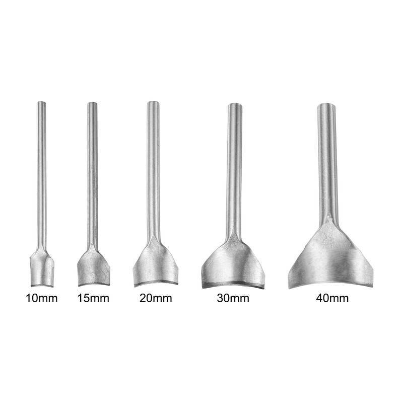sourcing map 5pcs Arc-Shaped Leather Punch, 10mm-40mm, Leather Cutter Arch