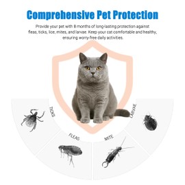 Set of 2 Cat Collars, Waterproof and Adjustable, 39 cm Long, with Natural Essential Oils, Provides Comfort and Protection, Suitable for Cats from 7 Weeks