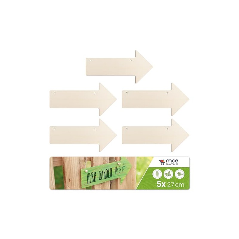 Wooden Sign Arrow Sign Sign 27 x 13 cm Pack