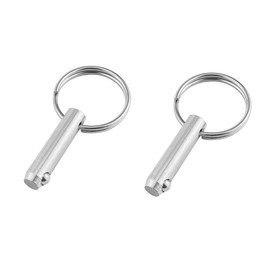2 Pack Quick Release Pin, Diameter 5/16"(8mm), Usable Length 0.83"(21mm), Overall Length 1.38"(35mm), Full 316 Stainless Steel, Bimini Top Pin, Marine Hardware