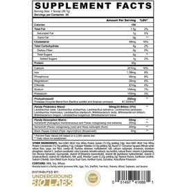 Underground Bio Labs Panda Fuel Premium Protein Whey,Hydrolyzed Collagen,Casein,Probiotics, Enzymes, Keto Friendly,Time Release, 25 Servings (2.5 Pound, Cinnamon Toast)