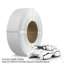 PLA/ PLA+/PLA META 1KG Standard Filament Neatly Wound 1.75mm ±0.02mm Accuracy Springtok for Easter day Mother‘s day gift print for fun:_PLA+ 2.0 Refill | White 