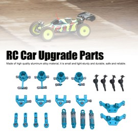 RiToEasysports Aluminum Alloy RC Upgrade Accessories Include RC Upper Lower Swing Arms Front Rear Steering Cup CVD Drive Shaft Suspension Bracket for Wltoys K969 1/28 RC Car (Blue)