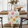 QINJIEJIE Table Runner Easter Linen Easter Egg Easter Decoration Washable