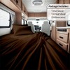 Shreem Linen Microfiber RV Sheet Sets, 60x80 Camper Queen, Chocolate