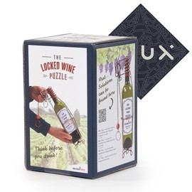 Recent Toys Locked Wine Puzzle - Fun Unique Drinks Puzzle - Includes Crux Sticker