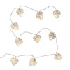 Lights4fun Metal Mesh Heart Shaped Plug in Fairy String Lights
