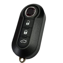 Replacement Remote Control Key Compatible with Fiat Grande Punto Evo Panda Bravo Stilo 500 L and Lancia Y Delta Musa Abarth Shell with Blade with 3 Buttons + Logo Fiat Key New with White Buttons)