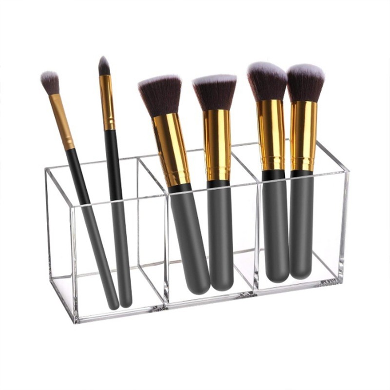 Junguk Georaesa 3-Compartment Transparent Acrylic Pencil Holder, Straight Connection