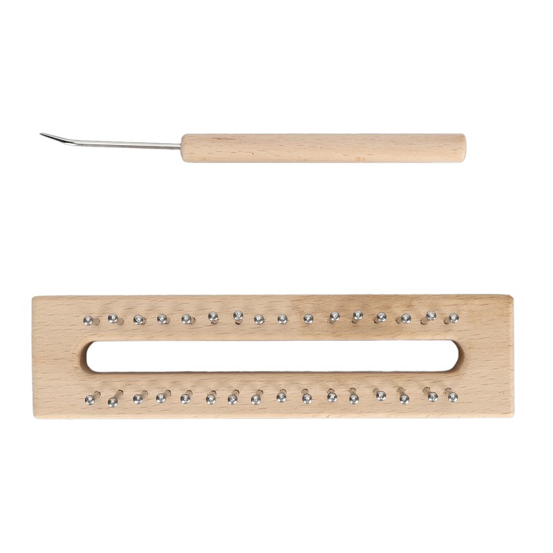 Wooden Knitting Loom with Loom Hook Wooden Knitting Loom Set