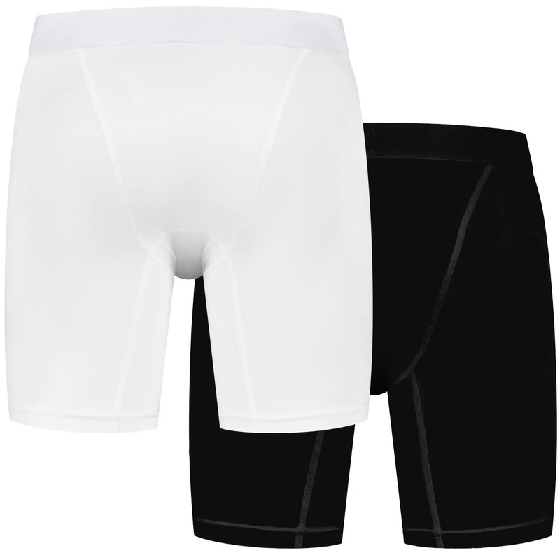 Gladiator Sports Compression Shorts - Men (Black and White), White