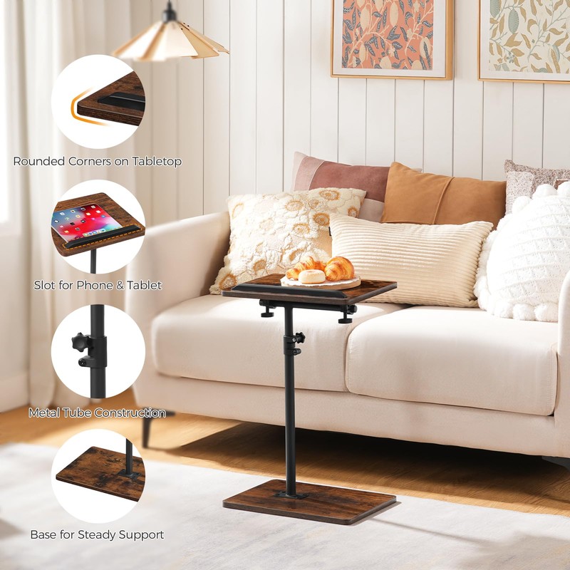 MAHANCRIS TV Tray Table, Sofa Armrest Tray Table for Couch,