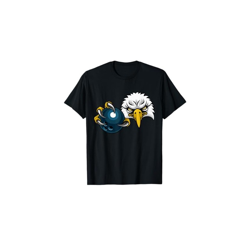 Eagle Hawk Bowling Ball Bald Eagles Cartoon Character T-Shirt