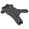 Dog Pajamas Warm 4 Legged High Collar Soft Stretchy Striped