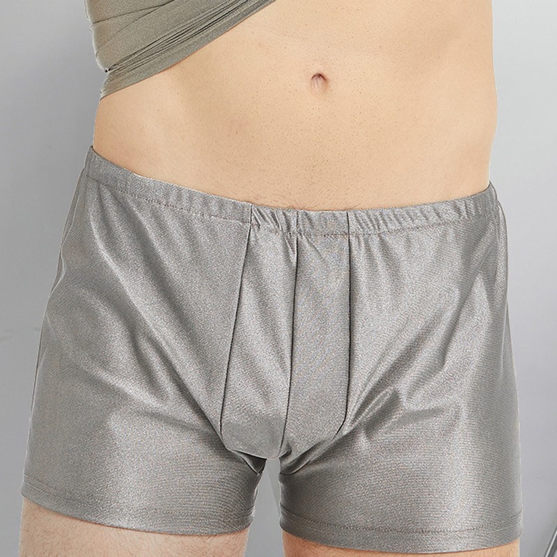 EMF Shielding Underwear Men Radiation Protection Underpants Boxer Briefs Silver