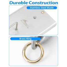 BLUEWING Heavy-Duty Fishing Planer for Trolling Offshore, Downrigger, with Stainless Steel Blade and 6oz Sinkers for Wahoo, Kingfish, Tuna, #6-6oz Original